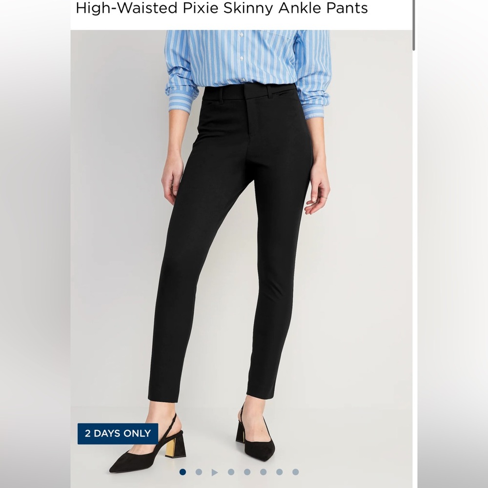 Old navy black pixie pants w/tags size 2